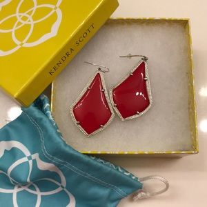 Red & Silver KS Alexandra Earrings